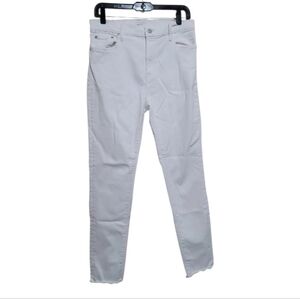 Able Women White Cropped High Waist Skinny Jeans Size 4